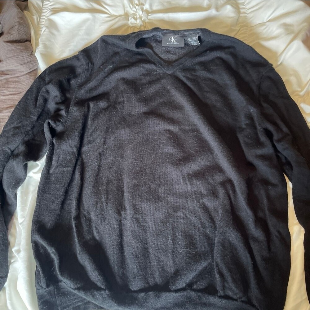 Calvin Klein Extra Fine Merino Wool Sweater - Black XXL